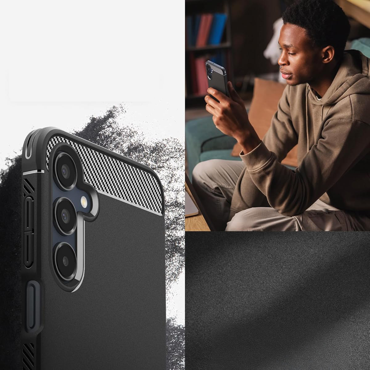 Etui Spigen Rugged Armor do Galaxy A16 4G / 5G, czarne